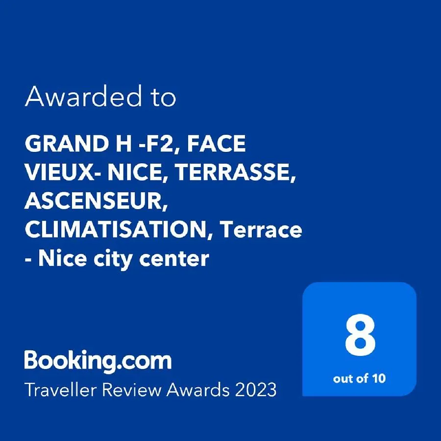 Grand H -F2, Face Vieux- Nice, Terrasse, Ascenseur, Climatisation, Terrace - Nice City Center Apartment France